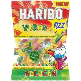 Haribo Fizz Worms - Unité 70g