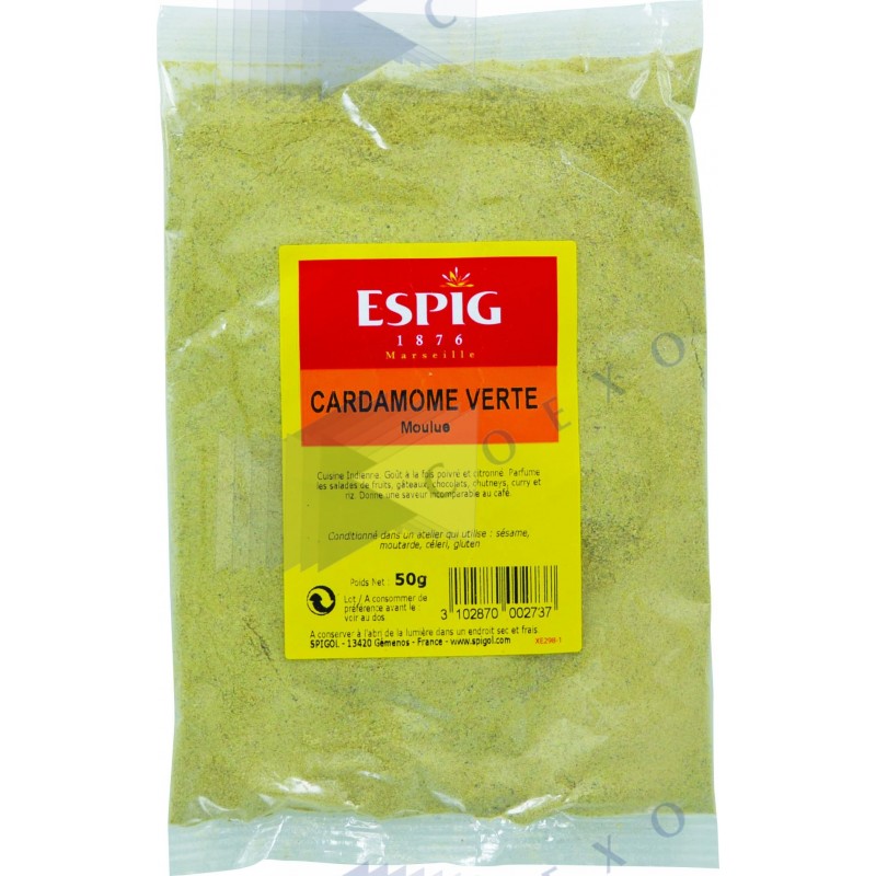 CARDAMONE VERTE MOULUE  - Sachet 50g -