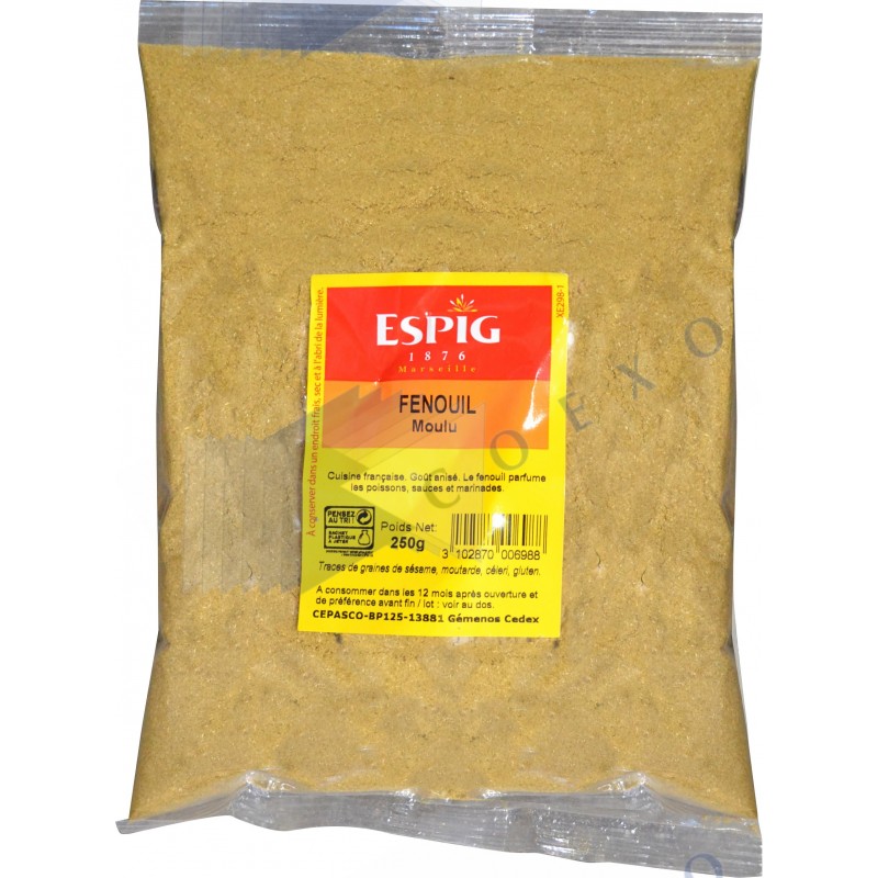 FENOUIL MOULU - Sachet 250g - FENOUIL MOULU - Sachet 250g -
