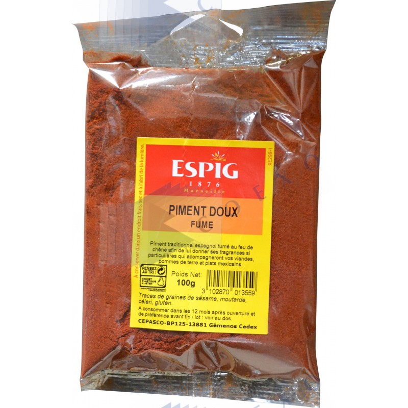 PIMENT DX FUME MOULU - Sachet 100g - PIMENT DX FUME MOULU - Sachet 100g -